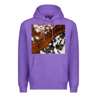 Purple cowhide leather Premium Hoodie - BarkalooDesign