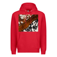 Red cowhide leather Premium Hoodie - BarkalooDesign