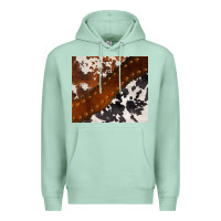 Seafoam cowhide leather Premium Hoodie - BarkalooDesign