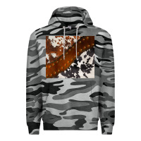 Slate Camo cowhide leather Premium Hoodie - BarkalooDesign