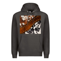 Smoke cowhide leather Premium Hoodie - BarkalooDesign