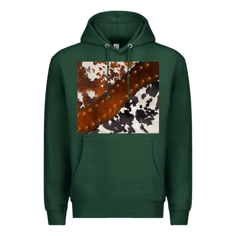 Cowhide Leather Premium Hoodie by BarkalooDesign | Teevron