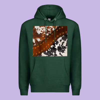 Cowhide Leather Premium Hoodie Designed By Barkaloodesign