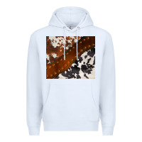 White cowhide leather Premium Hoodie - BarkalooDesign