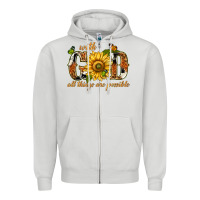 Dove Grey With god all things are possible with sunflower Zipper Hoodie - texasbilliewilder