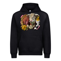 Black hereford bull western background Urban Hoodie - LillyAllenDesigns