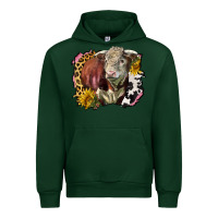 Forest Green hereford bull western background Urban Hoodie - LillyAllenDesigns