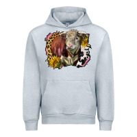 Heather Grey hereford bull western background Urban Hoodie - LillyAllenDesigns