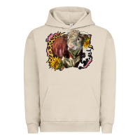 Pigment French Oak hereford bull western background Urban Hoodie - LillyAllenDesigns