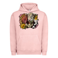 Pigment Salmon hereford bull western background Urban Hoodie - LillyAllenDesigns