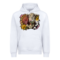 White hereford bull western background Urban Hoodie - LillyAllenDesigns