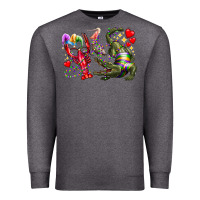 Charcoal Heather mardi gras Premium Sweatshirt - RacoonDesign