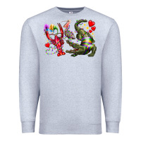 Heather Grey mardi gras Premium Sweatshirt - RacoonDesign