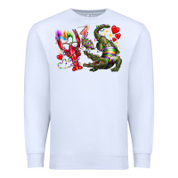 White mardi gras Premium Sweatshirt - RacoonDesign
