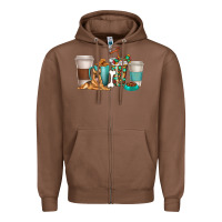 Chestnut german shepherd dog coffee cups Zipper Hoodie - texasbilliewilder