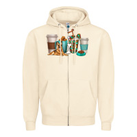 Sandshell german shepherd dog coffee cups Zipper Hoodie - texasbilliewilder