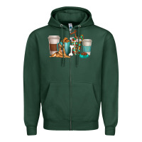 Sports Green german shepherd dog coffee cups Zipper Hoodie - texasbilliewilder