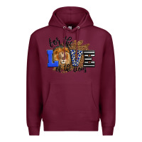Burgundy For The Love Of The Lions Premium Hoodie - LillyAllenDesigns