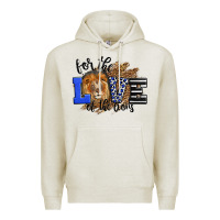 Oatmeal Heather For The Love Of The Lions Premium Hoodie - LillyAllenDesigns