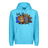 Ocean Blue For The Love Of The Lions Premium Hoodie - LillyAllenDesigns