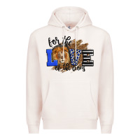 Pale Pink For The Love Of The Lions Premium Hoodie - LillyAllenDesigns