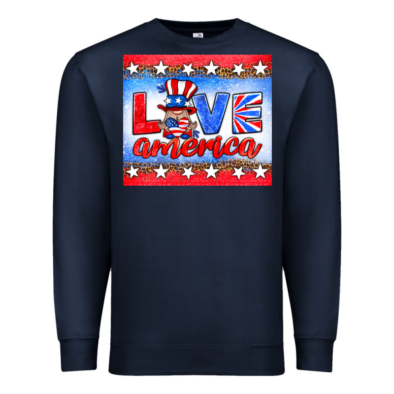 Love America Gnome Premium Sweatshirt by HRA Design Shop | Teevron