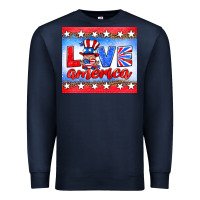 Navy love america gnome Premium Sweatshirt - HRA Design Shop