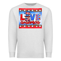 Oatmeal Heather love america gnome Premium Sweatshirt - HRA Design Shop