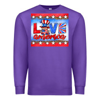 Purple love america gnome Premium Sweatshirt - HRA Design Shop