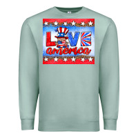 Seafoam love america gnome Premium Sweatshirt - HRA Design Shop