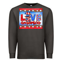 Smoke love america gnome Premium Sweatshirt - HRA Design Shop