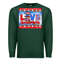 Sports Green love america gnome Premium Sweatshirt - HRA Design Shop