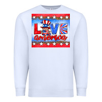 White love america gnome Premium Sweatshirt - HRA Design Shop