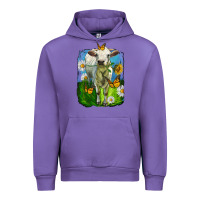 Tulip charolais heifer with sunflower and daisies Urban Hoodie - LillyAllenDesigns