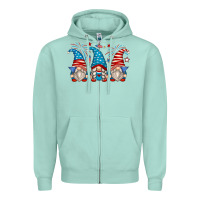 Fourth Of July Gnomes Zipper Hoodie | Teevron