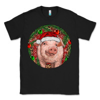 Black Pig Christmas Classic Tee - RanaPortraitStore