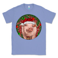 Colony Blue Pig Christmas Classic Tee - RanaPortraitStore