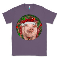Lavender Pig Christmas Classic Tee - RanaPortraitStore