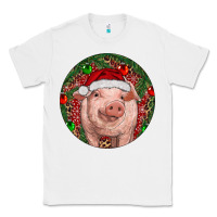 White Pig Christmas Classic Tee - RanaPortraitStore