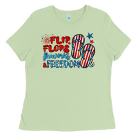 Matcha flip flops fireworks & freedom Ladies Tee - BarkalooDesign