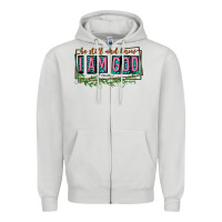 Dove Grey be still and know that i am god Zipper Hoodie - texasbilliewilder