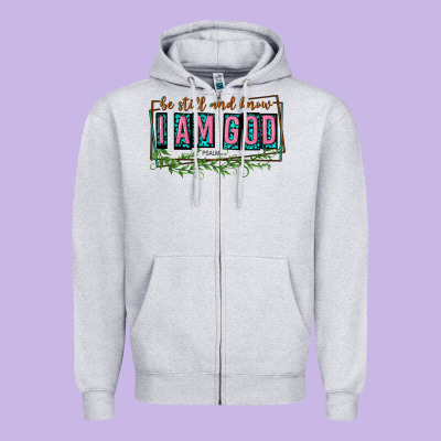 Be Still And Know That I Am God Zipper Hoodie Designed By Texasbilliewilder
