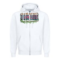 White be still and know that i am god Zipper Hoodie - texasbilliewilder