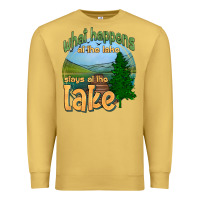 Antique Gold what happens at the lake stays at the lake Premium Sweatshirt - HRA Design Shop