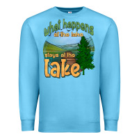 Ocean Blue what happens at the lake stays at the lake Premium Sweatshirt - HRA Design Shop