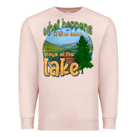 Pale Pink what happens at the lake stays at the lake Premium Sweatshirt - HRA Design Shop