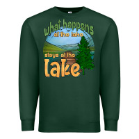 Sports Green what happens at the lake stays at the lake Premium Sweatshirt - HRA Design Shop