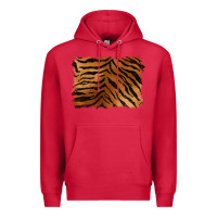 Cardinal handdrawn tiger pattern background Premium Hoodie - BarkalooDesign