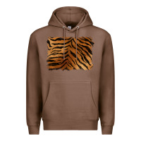 Chestnut handdrawn tiger pattern background Premium Hoodie - BarkalooDesign