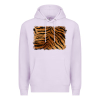 Lilac handdrawn tiger pattern background Premium Hoodie - BarkalooDesign